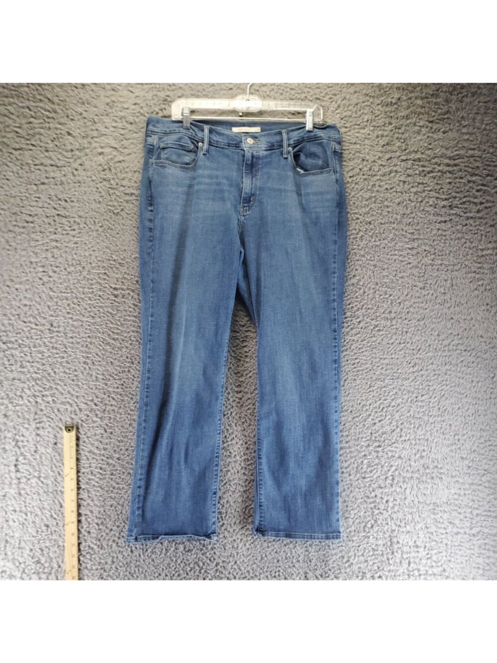 Levis Jeans Womens Size 16 Blue 505 Straight Stretch Denim Classic - Picture 5 of 13